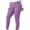 Purple, variant on MLCDZ Plus Size Workout Leggings for Women High Waisted Side Slit Lounge Lightweight Gym Sports Yoga Pants Fitness Exercise Stretch Soft Trousers