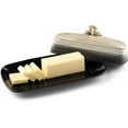 thumbnail image 2 of Ceramic Butter Dish w Handle Midnight Cover and Plate 2-Piece Combo Dark, Contemporary Kitchen Dcor Decorative, Modern Design for Kitchen, Dining Room, 2 of 4