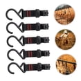 thumbnail image 3 of FENGGUIQU 10pcs Camping Hanging Rack Black Plastic Hook Shape for Outdoor Use, 3 of 8