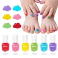 thumbnail image 1 of Set de esmaltes de uñas Aieenjor Quick Dry, no tóxico, para niños, 6 colores, 1 of 7