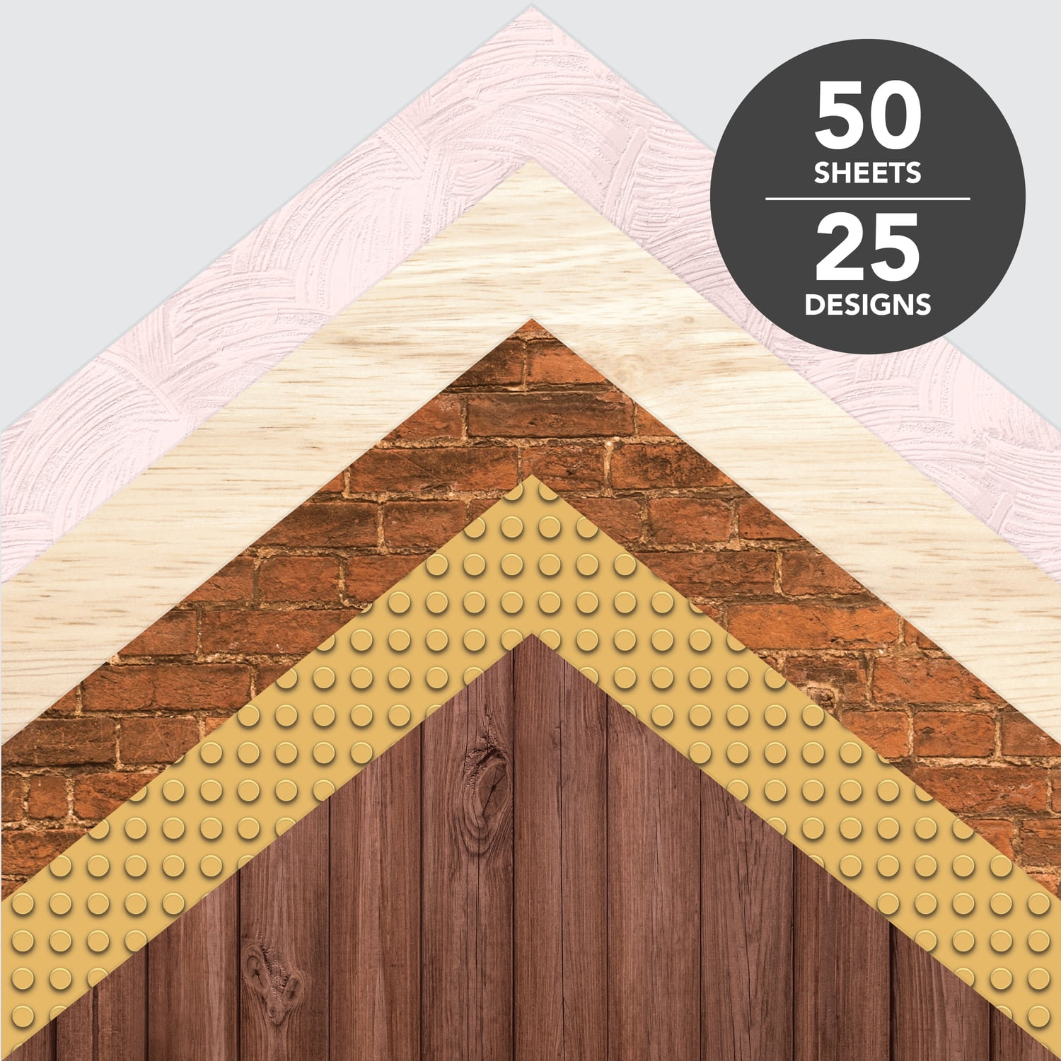 Roobee by Mara Mi Texture Paper Pad - 12" x 12" - 24 lb/ 100 GSM, 50 Sheets