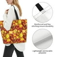 thumbnail image 3 of Naloa Autumn Mosaic Maple Leaves Tote Bag for Women Large Capacity Shoulder Bag for College Work Travel Shopping, 3 of 8