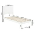 thumbnail image 3 of AFI NoHo 14" Twin XL Wood Platform Bed Frame with Modern Panel Headboard, White, 3 of 6