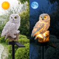 thumbnail image 2 of Garden LED Path Lights，Solar Bird Scarecrow Owl Decoy, Bird Repellent Garden Protectors, Natural Enemy Pest Deterrent Scarecrow, 2 of 10