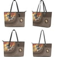 thumbnail image 3 of ZUXONGSY Wolf Forest Daisy Flower Print Purse and Handbags Set for Women Leather Top Handle Shoulder Bag with Matching Wallet Satchel Purse Set Hobo Bag Clutch Purse for Shopping, 3 of 4