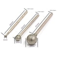 thumbnail image 2 of SENRISE 1/5/10pcs Electroplated Ball Diamond Burr Bits Drill Kit for Rotary Tool Grinding Engraving Carving 2.35x2.5mm, 2 of 5