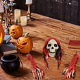 thumbnail image 6 of BiFandian Halloween Skeleton Decorations Outdoor, Skull Ground Breaker Stakes, Outdoor Scary Halloween Yard Lawn Garden Decorations, 6 of 7