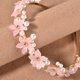 thumbnail image 3 of Nvzi Horquillas para el pelo de boda con flores para novia, peinetas con perlas de cristal, pinzas para el pelo, accesorios para el pelo de boda dorados, joyas, color rosa, 3 of 5