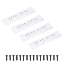 Uxcell 8 x 2 Inch Rectangle Ventilation Grille, 4PCS Aluminum Air Vent Cover, Silver