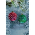 thumbnail image 2 of Evergreen 6" Shatterproof Outdoor Safe Battery Operated LED Ball Ornament, Red, 2 of 2