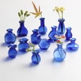 thumbnail image 3 of Pnellth Tiny Decorative Vase Mini Vase Miniature Blue Glass Vase Tiny Decorative Flower Holder for Miniature Houses Diy Projects Small Floral Arrangements, 3 of 8