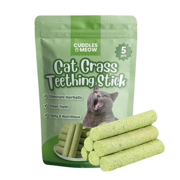 Cat Grass Teething-Stick Pet Snack Hairball Removal Clean Teeth Cat Instant U4Q5
