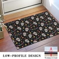 thumbnail image 3 of Black Festive Skull Pattern Door Rugs,Washable Non Slip Door Mats Indoor,Decorative Door Mats,Entry Mat Indoor for Entrance,Bedroom,Kitchen,Bathroom,16"x24", 3 of 6