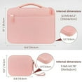 thumbnail image 3 of JETech Laptop Sleeve for 13.3-Inch MacBook Air/Pro, 14-Inch MacBook Pro (M4 / M3 / M2 / M1) 2021-2024, 13-13.6 Inch Notebook, Waterproof Carrying Case with Small Bag (Pink), 3 of 7