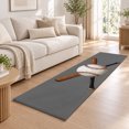 Baseball Runner Rug 2.6'x8', Sports Gray Background Cartoon Soft Mat ...