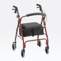 Rollator Nova GetGo Classic Aluminum Rolling Walker Weight Capacity 300 lbs (Red)