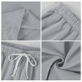 thumbnail image 6 of Mens Shorts 3/4 Length Golf Waffle Long Shorts Below The Knee Lightweight Sweat Capri Pants with Pockets Gray XL, 6 of 6