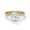 Yellow, variant on One carat 2.22 Carat - Round Cut - Moissanite Ring - Six Prong Solitaire Engagement Ring in 18K Yellow Gold Plating over Silver Size 9