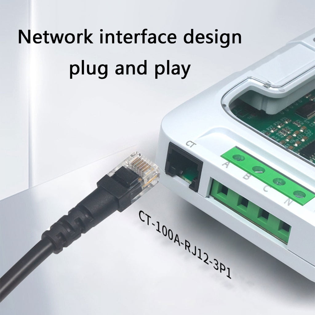 Three Phase Energy Meter Module DIN Rail 100A 220/380V RS485 Modbus Power Monitor for KWh Frequency Energy Meter