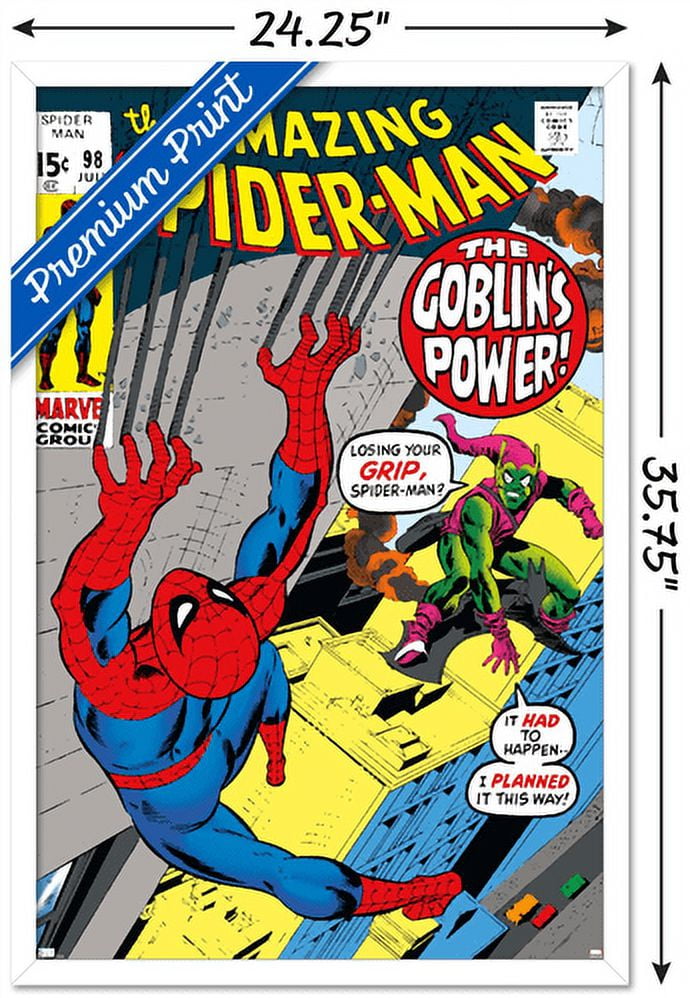 Marvel Comics - Green Goblin - The Amazing Spider-Man #98 Wall Poster, 22.375" x 34", Framed