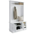 thumbnail image 4 of Castle Place Modern Hall Tree with Storage Cabinet, White, 4 of 11