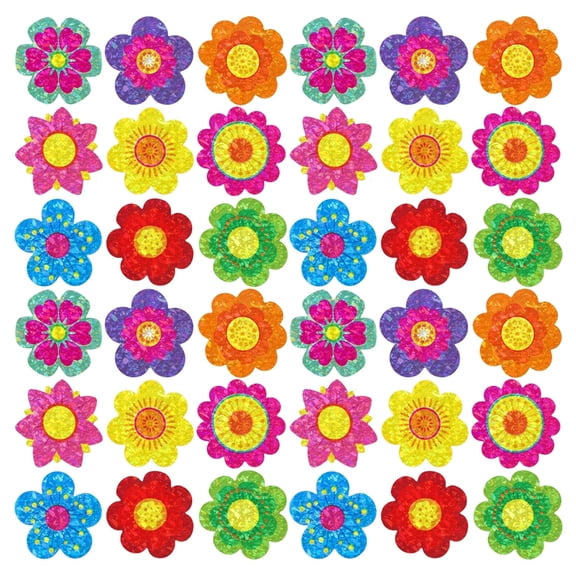 500Pieces Glittering Flower Sticker Adhesive Seal Label for Scrapbooking Journal Packaging Kids Motivational Sticker