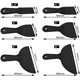 thumbnail image 2 of 6 Pcs Plastic Putty Knife Set, Putty Spatula Drywall Patch Scraper Knives, Wallpaper Paint Scraper Spatula for Wall Spackling Patching Painting Spreading Drywall Spackle Mud, 1.5" 2" 3" 4" 6" 8", 2 of 5