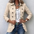 thumbnail image 4 of Womens Floral Textured Jackets Vintage Long Sleeve Button Down Ruffle Trim Fashion Tops, 4 of 7