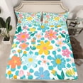 thumbnail image 2 of Manfei Chic Colorful Flowers 4pcs Bed Sheets for Female Men,Polka Dots King Sheets,Spring Garden Super Cozy Sheet Set,Ultra Soft Home Decor, 2 of 7