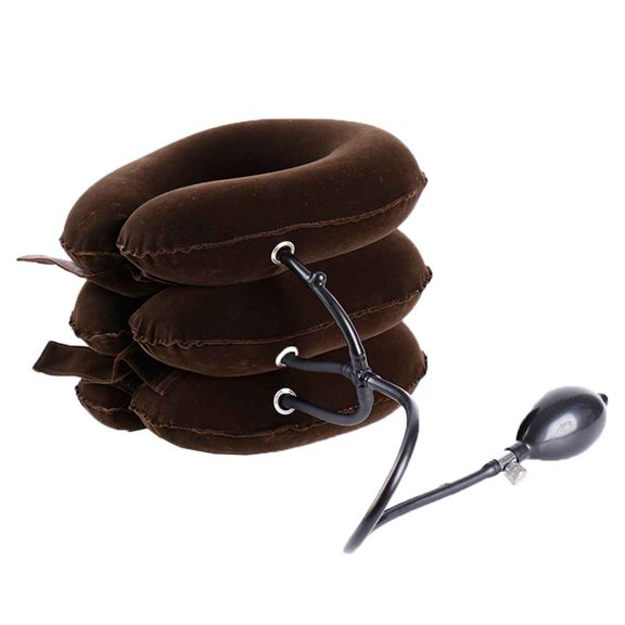 Soidarity Camilla inflable de tracción para el cuello, masajeador Cervical de aire, cojín de apoyo para la espalda, hombro, cuello, dolor, cuidado de la Masilla de fisioterapia Café Soidarity MR2859-05B