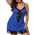 thumbnail image 3 of LilyLLL Womens Plus Size Babydoll Lingerie Chemise Lace Nightdress Sleepwear Gown Pjs, 3 of 5