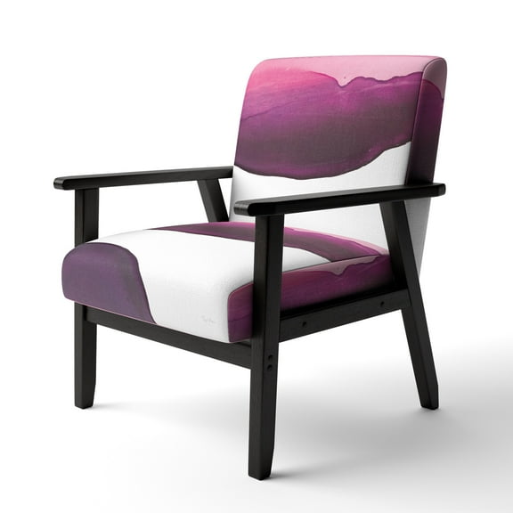 Designart "Paint Of Magenta Stone" Upholstered Shabby Chic Accent Chair - Arm Chair