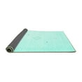 thumbnail image 2 of Ahgly Company Indoor Round Solid Turquoise Blue Modern Area Rugs, 7' Round, 2 of 4