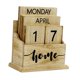 thumbnail image 2 of Calendario perpetuo de madera con bloques de madera para escritorio, regalo de mesa, rústico Hogar, 2 of 9