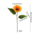 thumbnail image 3 of Ramo de girasoles artificiales | Tallos de plantas verdes artificiales | Ramita de flores de seda realista para decoración del hogar | Arreglo floral artificial para centro de mesa de bodas, 3 of 6