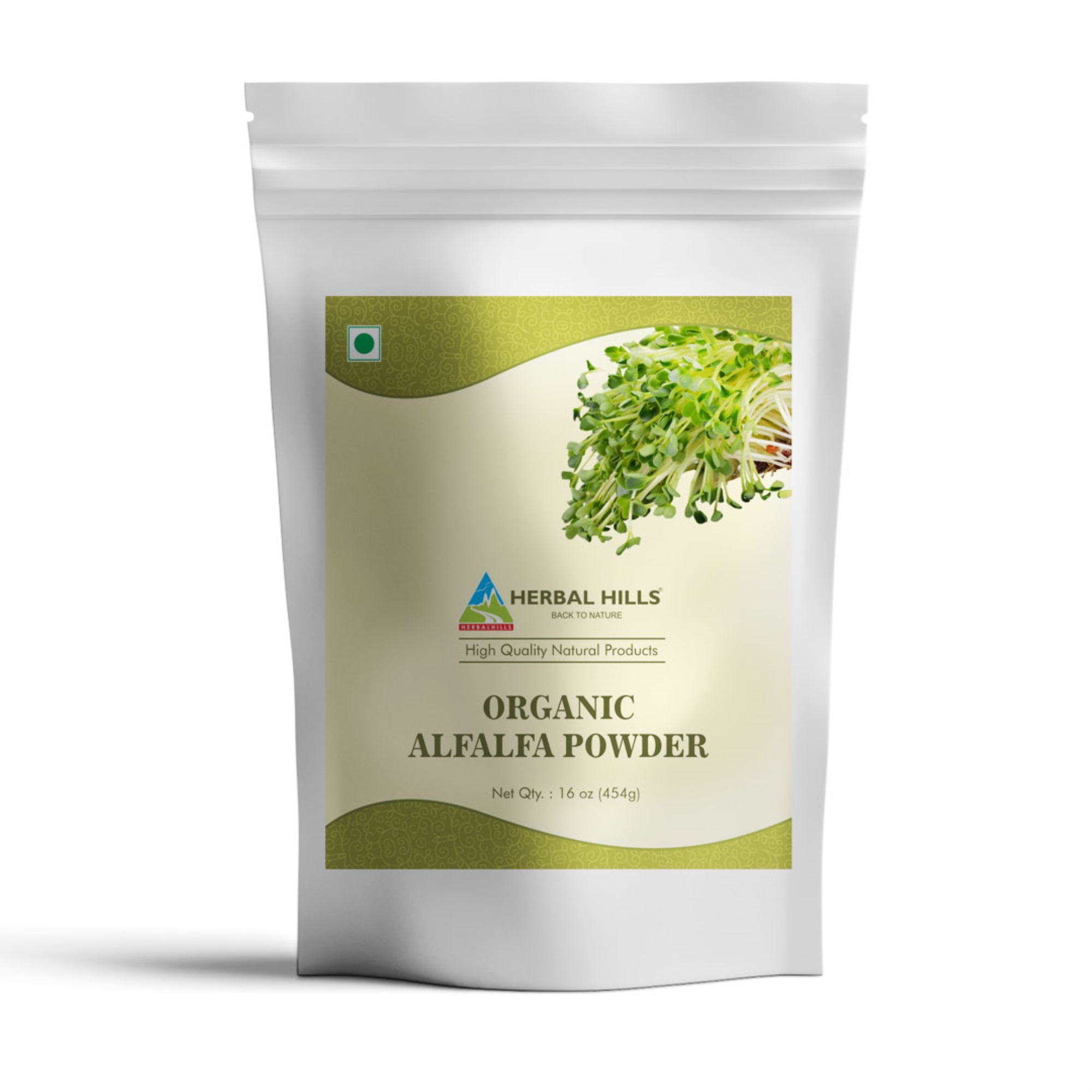 Herbal Hills Organic Alfalfa Powder Medicago sativa 16 ounce 454