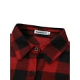 thumbnail image 5 of Seyurigaoka Women Juniors Shacket Loose Button-down Shirt, Plaid Printing Long Sleeve Blouse, 5 of 9