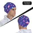 thumbnail image 6 of Pofeuu Space Print Beanie Hat for Men and Women Winter Warm Hats Knit Slouchy Thick Skull Cap, 6 of 7