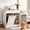 White, variant on AHB 39.38" Pet Food Storage Cabinet, Tilt-Out Pet Feeding Station with Drawer, Adjustable Shelf and Side Shelves for Kitchen, Laundry Room and Mudroom, Blue