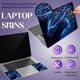 thumbnail image 3 of Funda universal para portátil Blue Dragon, vinilo adhesivo extraíble e impermeable, personalizada, para portátiles de 12, 13, 13,3, 14, 15, 15,4 y 15,6 pulgadas., 3 of 7