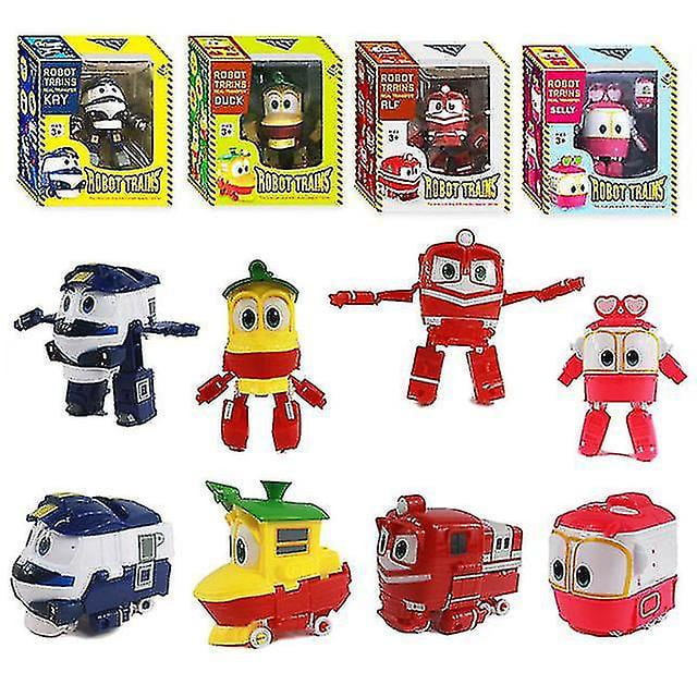 Robot Trains Transformation Kids Juguetes 11cm Pvc Rt Model Kay