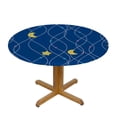 thumbnail image 3 of Acheng Round Tablecloth, 100% Polyester Fiber, Waterproof and Wrinkle Resistant, Easy to Clean, Suitable for Round Tables of Various Sizes 52x52in, 3 of 7