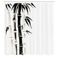 thumbnail image 3 of Ambesonne Asian Themed Shower Curtain, Folk Chinese Pattern, 69"Wx70"L, Black and Cream, 3 of 5