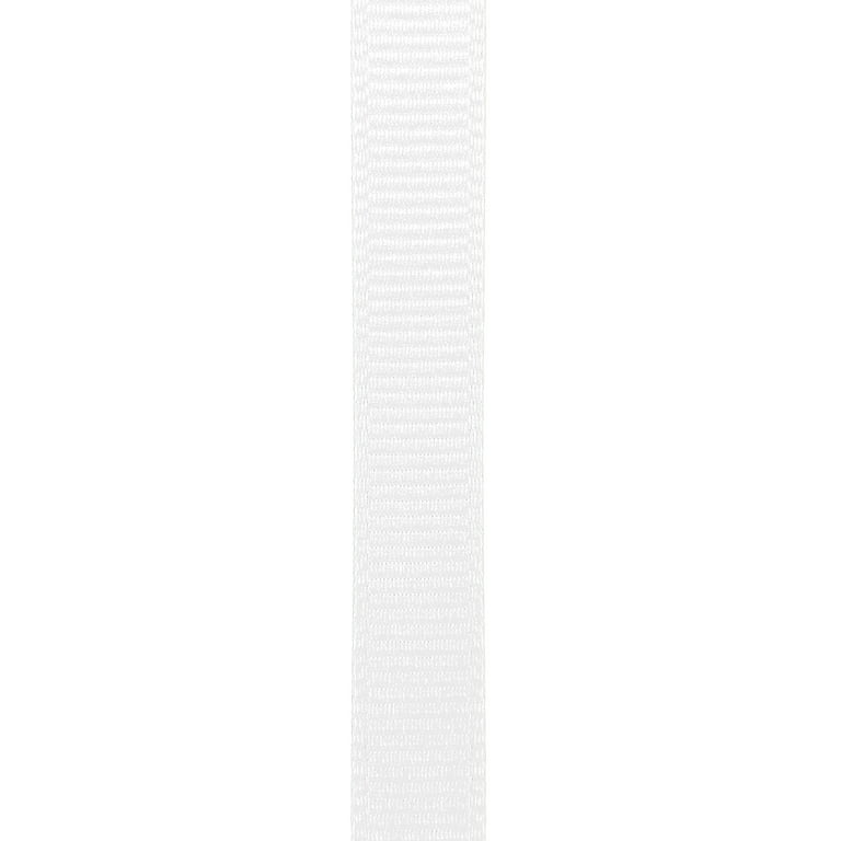 White Grosgrain Ribbon for Crafts and Bows, 3/8 x 100 Yards by