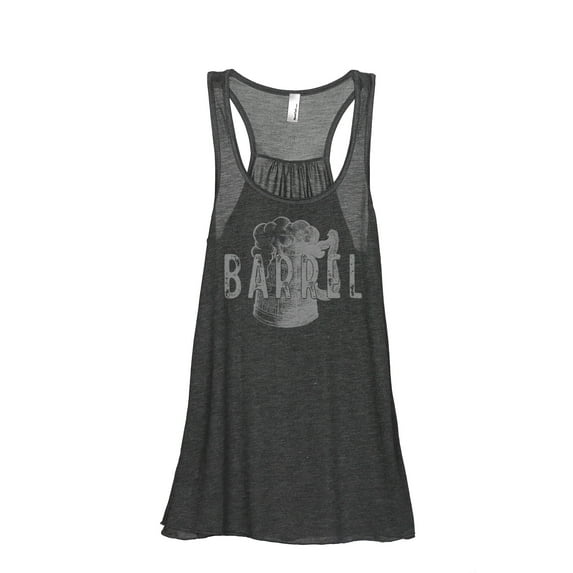 Thread Tank Barrel Mug Sketch Women's Sleeveless Flowy Racerback Tank Top Charcoal Small