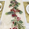 thumbnail image 4 of Matsuzay Guirnalda versátil de bayas artificiales con piñas y hojas de acebo elegante y respetuosa con el medio ambiente Decoración del hogar A05609, 4 of 6