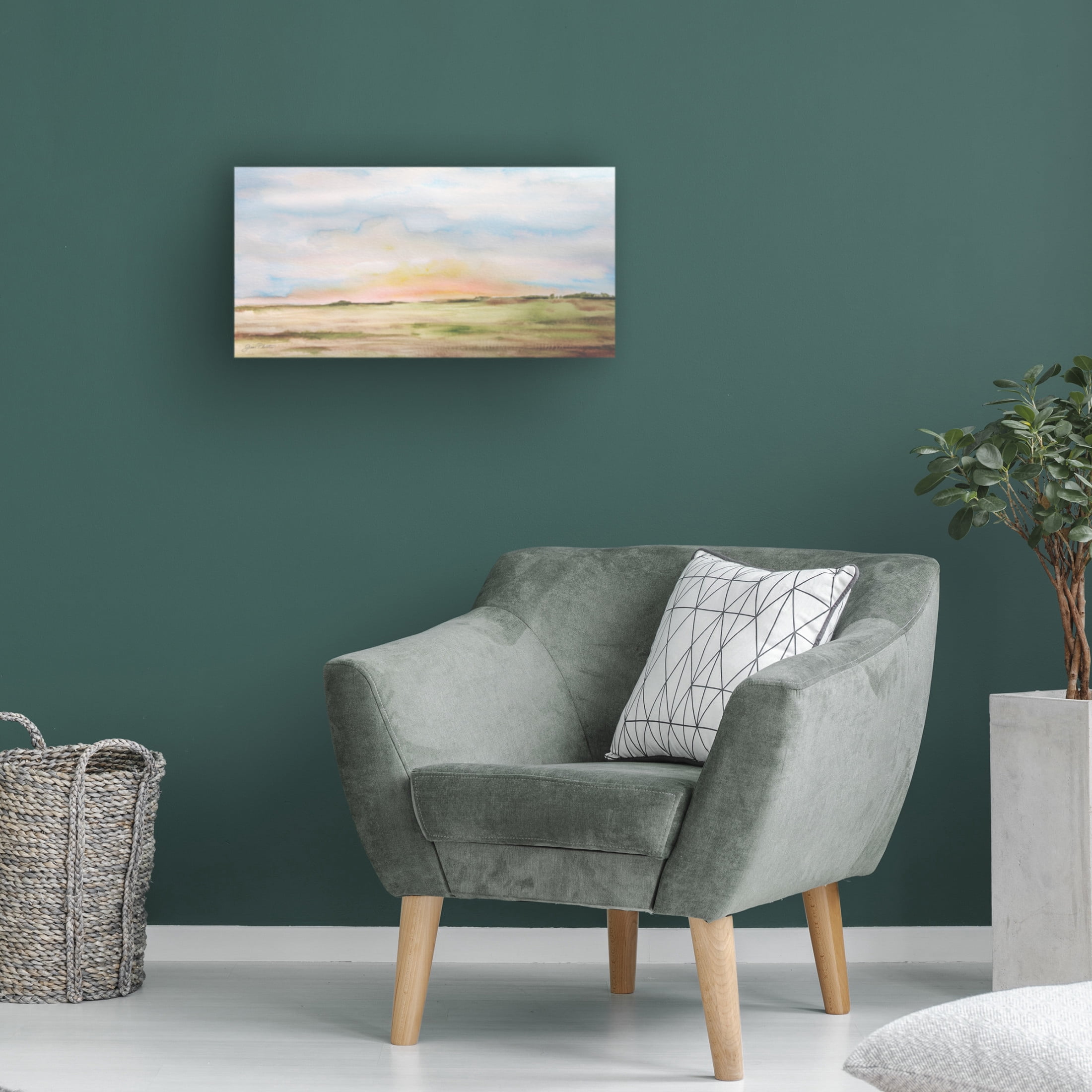 Canvas Wall Art - Jean Plout 'Dreamy Sunset' Wall Art for Living Room, Bedroom, or Office Décor by Trademark Fine Art - 19 x 10 Inches