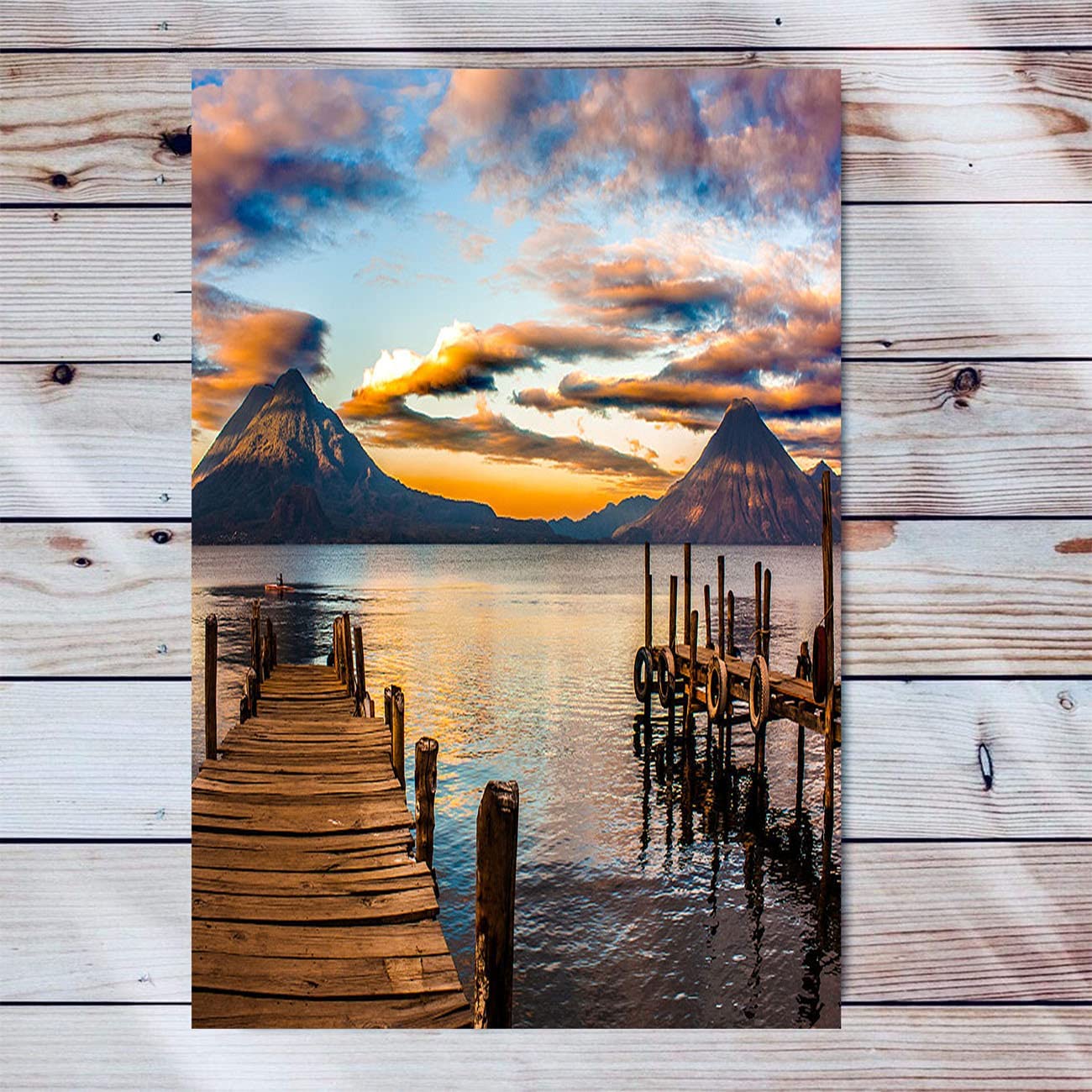 Nature Scenery Canvas Wall Art For Living Room Modern Artwork Atitlan