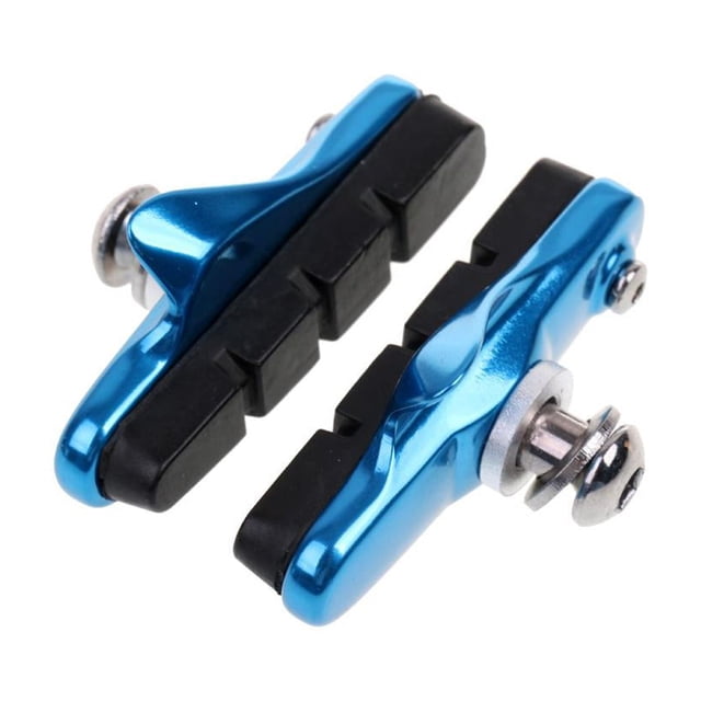 1 par de pastillas de freno nuevas para bicicleta de carretera, piñón fijo Azul
