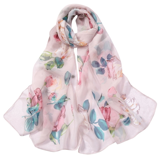 Foulard en Soie de Tête pour Femmes en Liquidation Mode Femmes Impression de Roses Longue Foulard Douce Châle en Soie Simulée Foulards. une Foulard georgette Légère avec un Imprimé de rose pastel Doux, Mesurant 160x50cm. Conçue pour un Port Polyvalent comme Châle, Foulard Ou Accessoire de Cou, Elle Complète des Accessoires pour Femmes comme des Manteaux, des Robes et des Chemisiers. Idéale pour Toutes les Saisons et les occasions, Y Compris comme Cadeau.